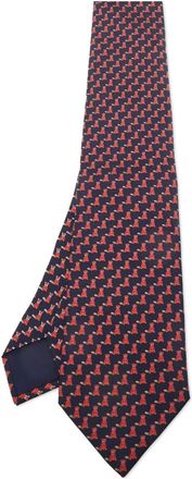 Herm&egrave;s Cravatta con stampa - Blu