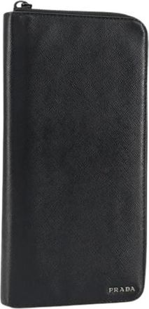 Prada Pre-owned Wallets, female, Black, Size: ONE SIZE Pre-owned Leather Wallet
