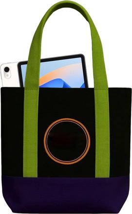 Generic Halloween Canvas Tote Bag - Halloween Shopping Tote Bag - Festive Holiday Themed Large Capacity Reusable Carrier for Travel Outdoor Business Trip Beac