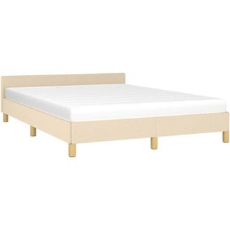 vidaXL Cama sin colchón tela color crema 140x190 cm vidaXL