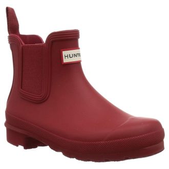 Hunter Original Chelsea Rubber Womens Ankle Boots - Military Red - Size:UK 4