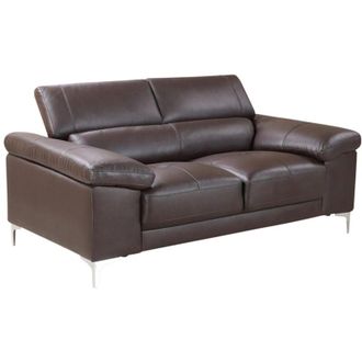 Vente-Unique Vente-unique - Divano 2 posti in pelle Marrone - solange