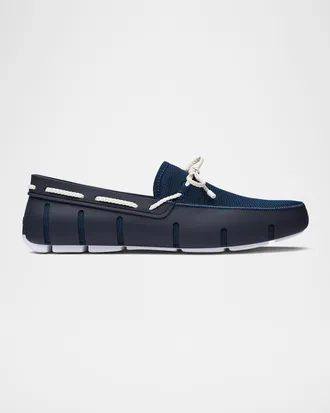Swims Men & apos;s Braided Lace Mesh Loafers