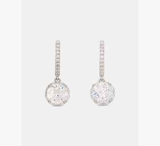 Kate Spade New York Womens That Sparkle Pav&eacute; Mini Hoop Earrings in Neutral | Gold-Plated Brass/Cubic Zirconia/Glass