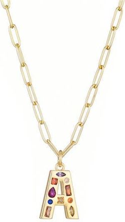 Adornia Initial Pendant Necklace in Gold-A at Nordstrom Rack
