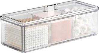OEM Caja Organizadora Universal De Maquillaje Y Cosm&eacute;ticos Con 3 Compartimentos Para Una Mejor Organizaci&oacute;n En El Ba&ntilde;o (transparente)