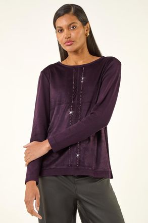 Roman Sparkly Detail Knit Top
