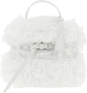 Moschino Tie Me Small Handbag - Dames - Schoudertassen - Wit - ONE Size - Leer - Tassen