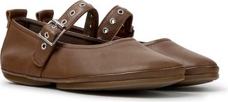 Camper Right Nina Ballerina Flat in Medium Brown at Nordstrom, Size 37