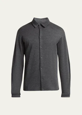 Giorgio Armani Mens Cashmere Button-Down Shirt