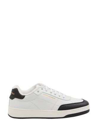 Saint Laurent Mens Sl61 Leather Sneakers - White - Size EU 40