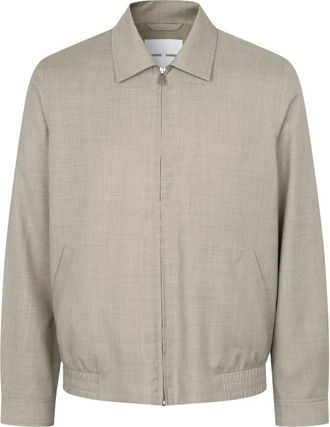 Sams&oslash;e & Sams&oslash;e Harrington Jas - Heren - Bomber jackets - Grijs - S - Katoen - Jassen