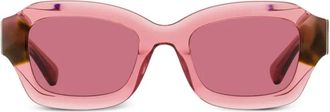 Longchamp 749 rectangular-frame sunglasses - Pink