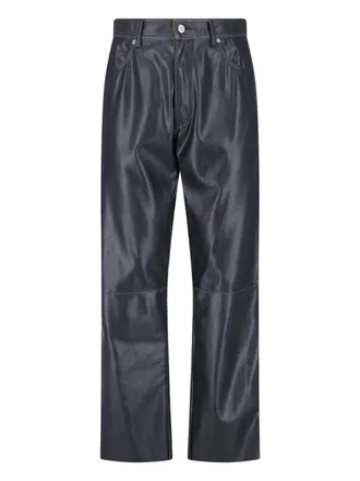 Maison Margiela Black Faux Leather Straight-Leg Pants