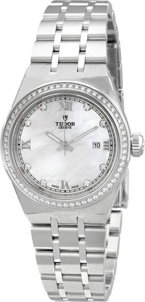 Tudor Royal Automatic Diamond White Mother of Pearl Dial Ladies Watch M28320-0001