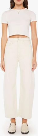 Mother Half Pipe Ankle Pant In Natural