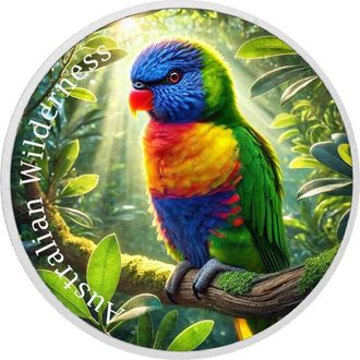 OEM Vida Silvestre Australiana - Lori Arco&iacute;ris 1 Oz Plata