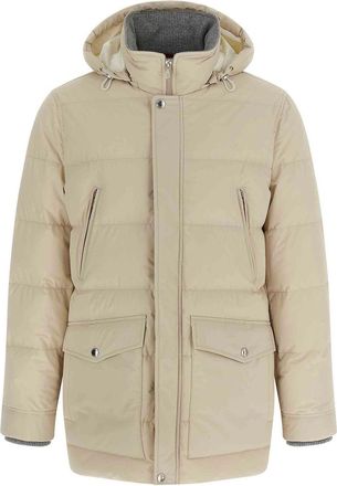 Brunello Cucinelli Knit Insert Down Jacket
