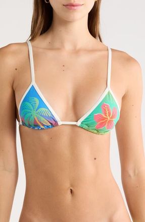 Billabong Midnight Tropics Triangle Bikini Top in True Blue at Nordstrom, Size X-Large