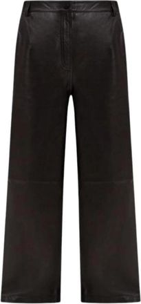 Yves Salomon Lederbroek - Dames - Leren Broeken - Zwart - XS - Leer - Broeken
