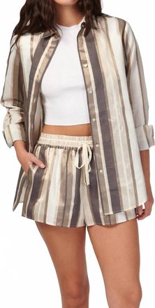 Cami NYC Malta Metallic Linen Top In Dune