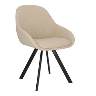 OEM Silla Nels Patas Tapizadas Beige Y Negro