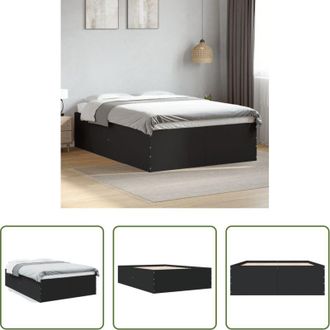vidaXL vidaXL Materasso - Giroletto Nero 140x190 cm in Legno Multistrato