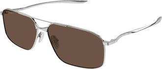 Balenciaga BB0492S Asian Fit 002 Mens Sunglasses Gunmetal Size 64