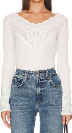 Free People Butterfly Cuff Top In Sugar Swirl