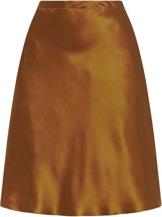 Rosetta Getty Gonna in seta con taglio sbieco - Arancione