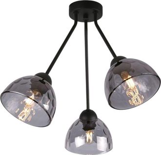 OEM L&aacute;mpara De Techo Venice Trio, Pantallas De Grafito E27