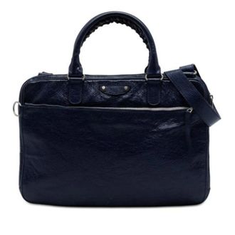 Balenciaga Pre-owned Vintage Business Bag - Dames - Vintage Handtas - Blauw - ONE Size - Leer - Vintage