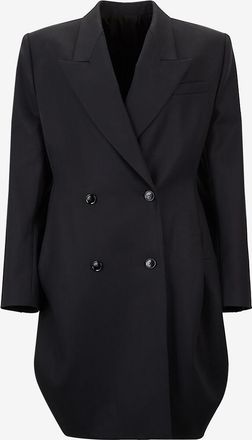 Alaia Zweireihiger Rundmantel aus Baumwolle