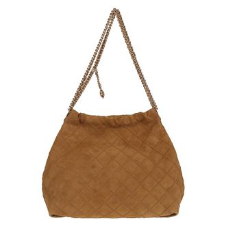 Tory Burch Fleming Suede Hobo Bag