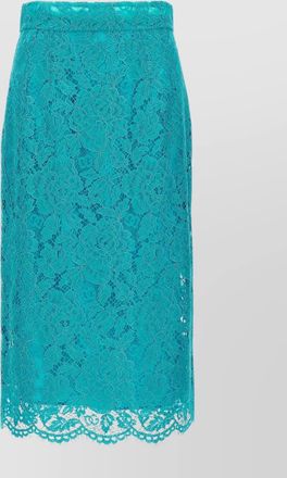Dolce & Gabbana high-waisted floral lace skirt