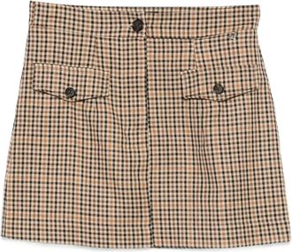Dixie plaid skirt - Neutrals