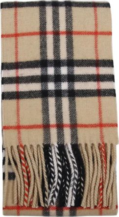 Burberry MU CHK Cashmere Sjaal - Dames - Wintersjaals - Veelkleurig - ONE Size - Kasjmier - Accessoires