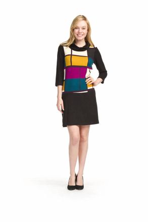 Papillon Cowl Neck Sleeveless Dress In Black