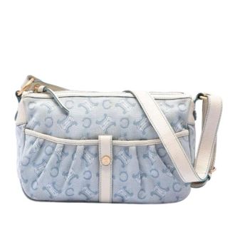 Celine Pre-owned Cross Body Bags, female, Blue, Size: ONE SIZE Pre-owned Canvas Crossbody Bag