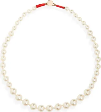 Roxanne Assoulin The Graduated Faux Pearl Necklace in Natural at Nordstrom