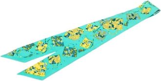 Herm&egrave;s Pre-owned Scarves, female, Multicolor, Size: ONE SIZE Pre-owned The Kelly en Caleche Twilly Scarf