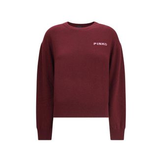 Pinko Bordeaux Wool Womens Sweatshirt