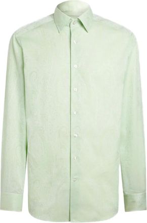 Etro jacquard cotton shirt - Green