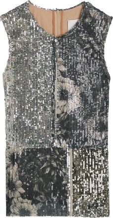 Maison Margiela Floral Sequin-embellished top - Multicoloured - M (UK12 / M)