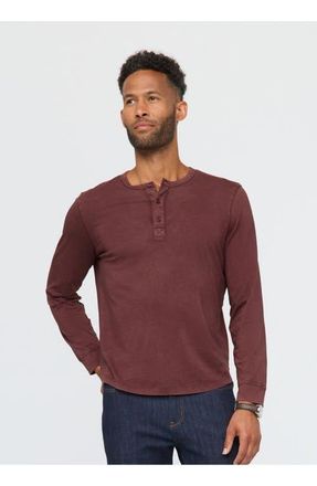 Duer PurePima Vintage Henley in Washed-Red-Rock at Nordstrom, Size Xx-Large