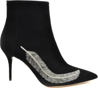 Charlotte Olympia Boots - Dames - Laarzen met Hak - Zwart - 36 EU - Schoenen