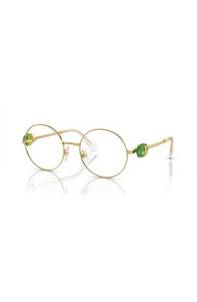 Swarovski 53mm Round optical glasses in Gold at Nordstrom