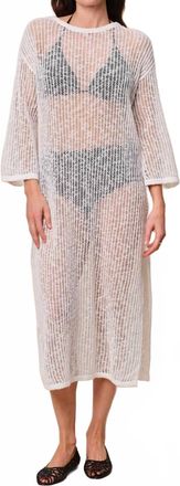 Stateside Open Double Slit Sweater Dress In Cream