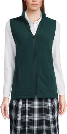 Lands End Lightweight Fleece Vest in Evergreen at Nordstrom, Size Medium