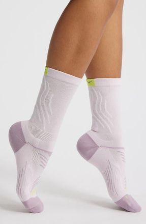Hoka One One Bondi Run Crew Socks in Lilac Cream at Nordstrom, Size Medium